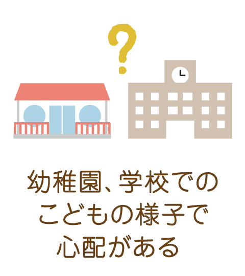 幼稚園、学校でのこどもの様子で心配がある
